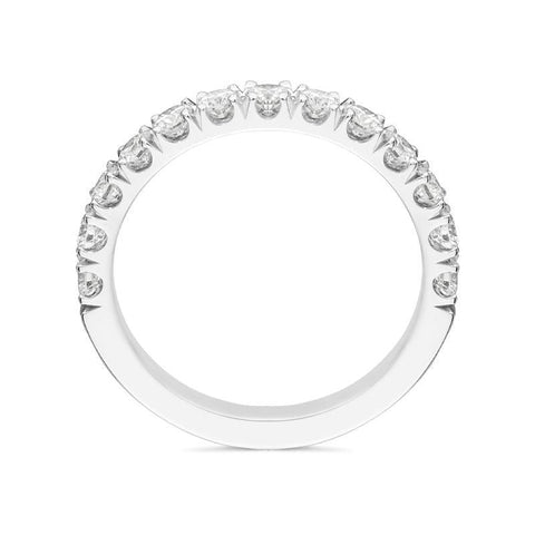 Platinum 0.86ct Diamond Brilliant Cut Half Eternity Ring, FEU-2015.