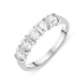Platinum 1.05ct Diamond Five Stone Half Eternity Ring, FEU-938. 