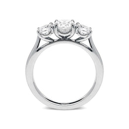 Platinum 1.57ct Diamond Brilliant Cut Trilogy Ring, FEU-1420.