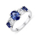 Platinum 1.99ct Sapphire Diamond Oval Five Stone Ring, FEU-1754.