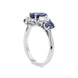Platinum 1.99ct Sapphire Diamond Oval Five Stone Ring