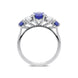 Platinum 1.99ct Sapphire Diamond Oval Five Stone Ring
