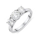 Platinum 2.00ct Diamond Claw Set Trilogy Ring, FEU-601.