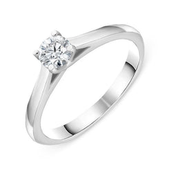Platinum Brilliant Cut 0.34ct Diamond Solitare Ring R1123