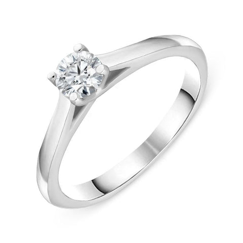 Platinum Brilliant Cut 0.34ct Diamond Solitare Ring R1123