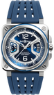 Bell &amp; Ross BR X3 Blue Steel Watch BRX3R-BLU-ST/SRB