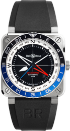Bell & Ross BR 03 GMT Compass Limited Edition Watch BR0393-COM-ST/SRB