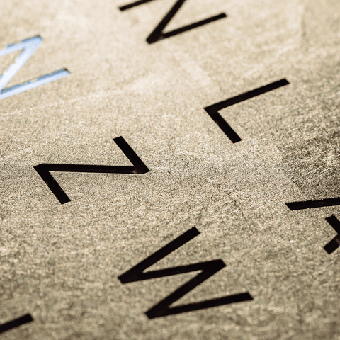 QLOCKTWO Earth 45 Creators Edition Gold Wall Clock Watch