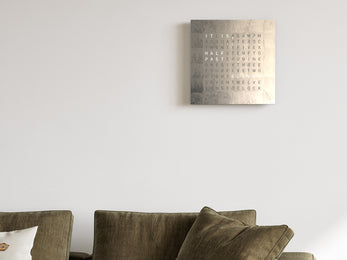 QLOCKTWO Earth 45 Creators Edition Platinum Black Watch