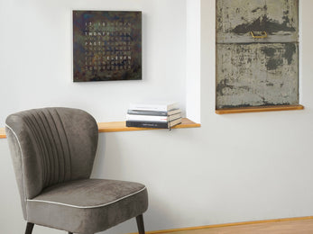 QLOCKTWO Earth 45 Creators Edition Raw Iron Wall Clock