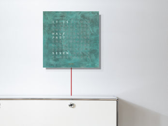 QLOCKTWO Earth 45 Creators Edition Vintage Copper Wall Clock Watch