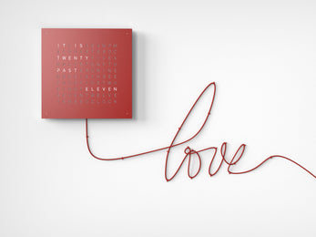 QLOCKTWO Earth 45 Red Pepper Wall Clock Watch