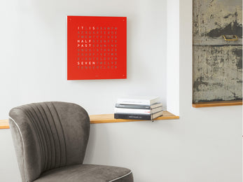 QLOCKTWO Earth 45 Red Pepper Wall Clock Watch