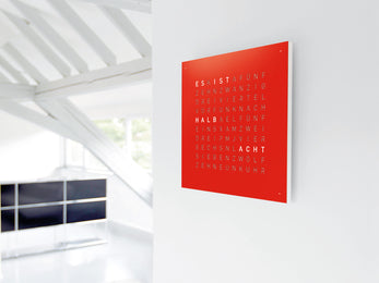 QLOCKTWO Earth 45 Red Pepper Wall Clock Watch