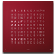 QLOCKTWO Earth 45 Red Velvet Wall Clock QT4ENRRVC