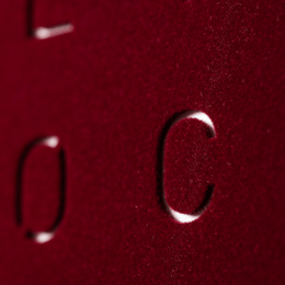 QLOCKTWO Earth 45 Red Velvet Wall Clock Watch