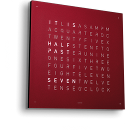 QLOCKTWO Earth 45 Red Velvet Wall Clock Watch