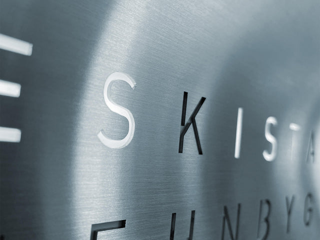 QLOCKTWO Earth 45 Stainless Steel Wall Clock Watch