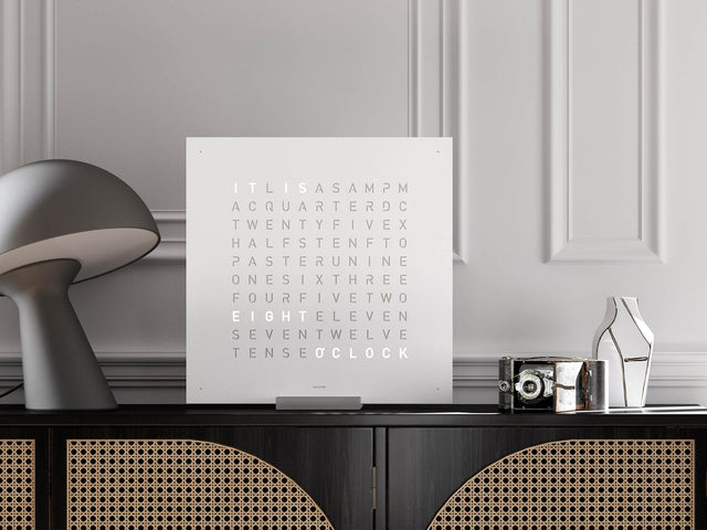 QLOCKTWO Earth 45 White Pepper Wall Clock Watch