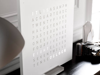 QLOCKTWO Earth 45 White Pepper Wall Clock Watch