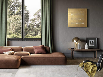 QLOCKTWO Earth 90 Creators Edition Gold Wall Clock Watch