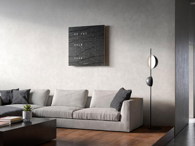 QLOCKTWO Earth 90 Creators Edition Metamorphite Wall Clock Watch