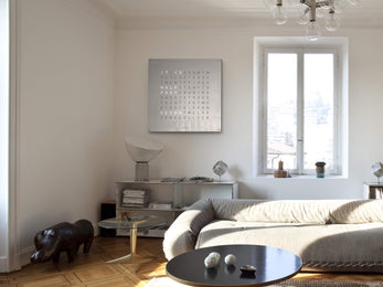 QLOCKTWO Earth 90 Creators Edition Platinum Wall Clock Watch