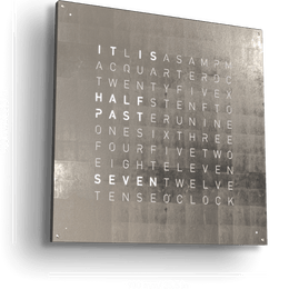 QLOCKTWO Earth 90 Creators Edition Platinum Wall Clock Watch