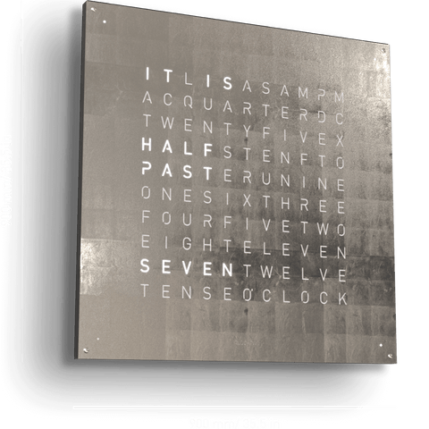 QLOCKTWO Earth 90 Creators Edition Platinum Wall Clock Watch