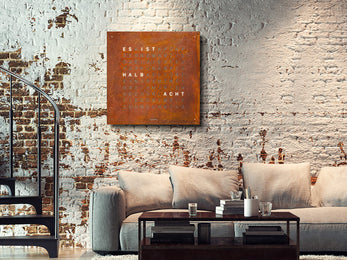 QLOCKTWO Earth 90 Creators Edition Rust Wall Clock Watch