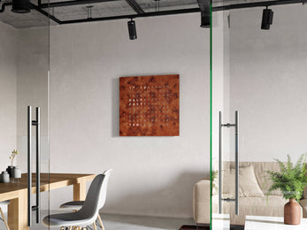 QLOCKTWO Earth 90 Creators Edition Rust Wall Clock Watch