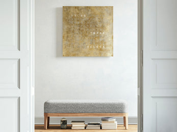 QLOCKTWO Earth 90 Creators Edition Silver & Gold Wall Clock Watch