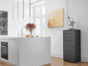 QLOCKTWO Earth 90 Creators Edition Silver & Gold Wall Clock Watch