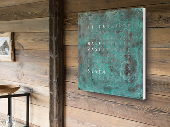 QLOCKTWO Earth 90 Creators Edition Vintage Copper Wall Clock Watch