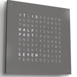 QLOCKTWO Earth 90 Grey Pepper Wall Clock Watch