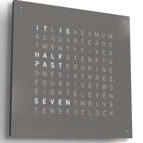 QLOCKTWO Earth 90 Grey Pepper Wall Clock Watch