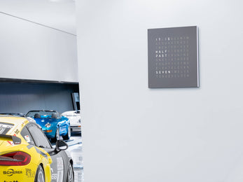 QLOCKTWO Earth 90 Grey Pepper Wall Clock Watch