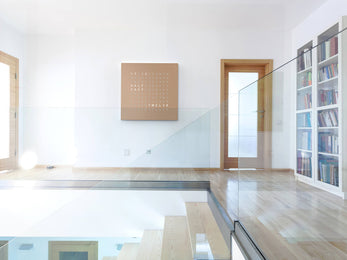 QLOCKTWO Earth 90 Hazelnut Wall Clock Watch