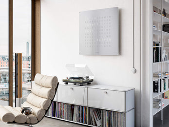 QLOCKTWO Earth 90 Stainless Steel Wall Clock Watch