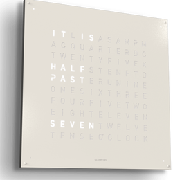 QLOCKTWO Earth 90 White Pepper Wall Clock Watch