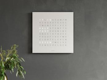QLOCKTWO Earth 90 White Pepper Wall Clock Watch