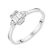 18ct White Gold 0.18ct Diamond Round and Baguette Cut Ring