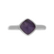 Sterling Silver Blue John Cushion Ring, R406.