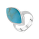 Sterling Silver Turquoise Marquise Ring, R837.