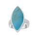 Sterling Silver Turquoise Marquise Ring, R837.