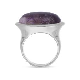 Sterling Silver Blue John Wide Oval Flow Ring, R839.