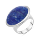 Sterling Silver Lapis Lazuli Wide Oval Flow Ring, R839.