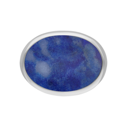 Sterling Silver Lapis Lazuli Wide Oval Flow Ring, R839.