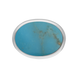 Sterling Silver Turquoise Wide Oval Flow Ring, R839.