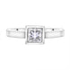 18ct White Gold 0.89ct Diamond Princess Cut Solitaire Ring - Size P